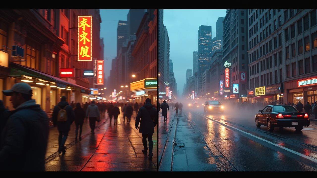 Before/after AI image enhancement