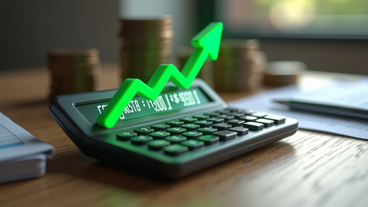 Calculator showing debt reduction