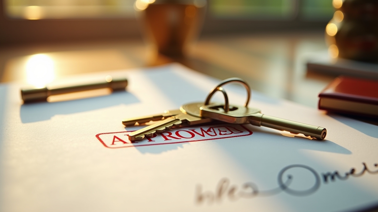 House keys and approval letter