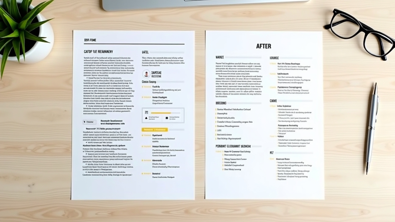 Before/after resume comparison