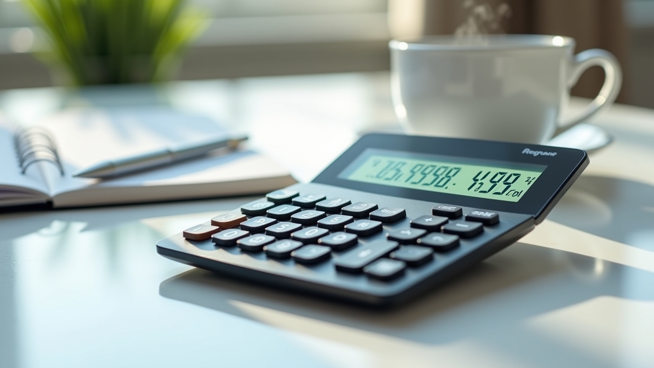 Calculator showing loan calculations