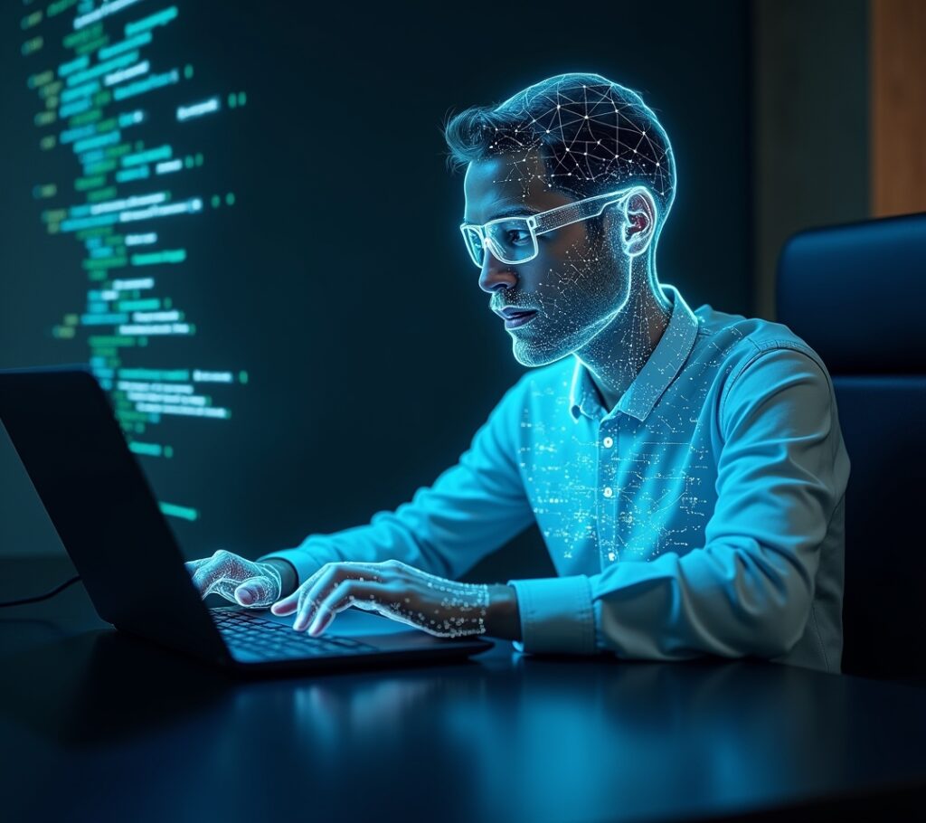 AI coding interface with code