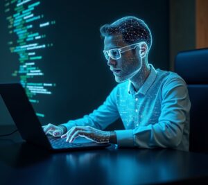 AI coding interface with code