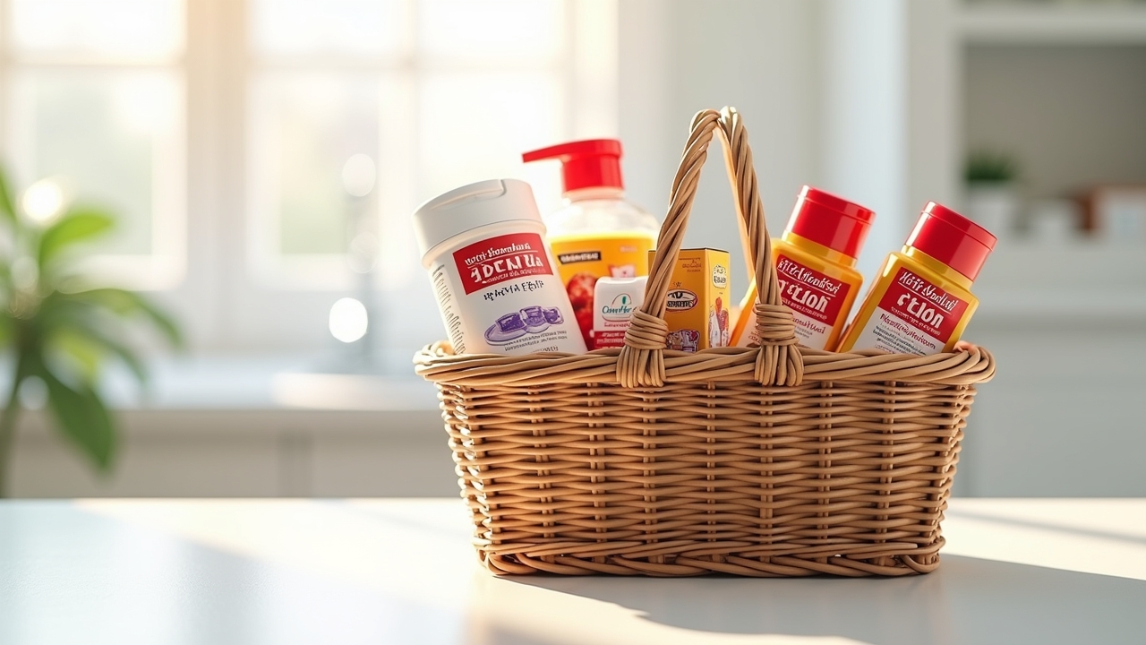 Shopping basket with CVS products